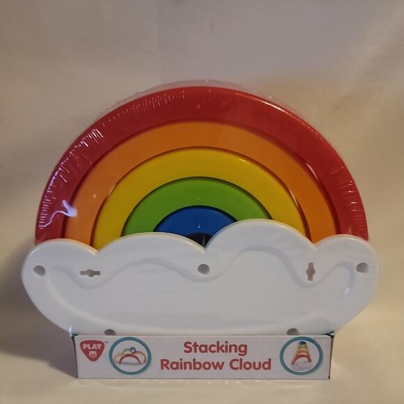 Stacking Rainbow Cloud 6+ Months Playgo Learning Developmental Toy Infant - Picture 2 of 4